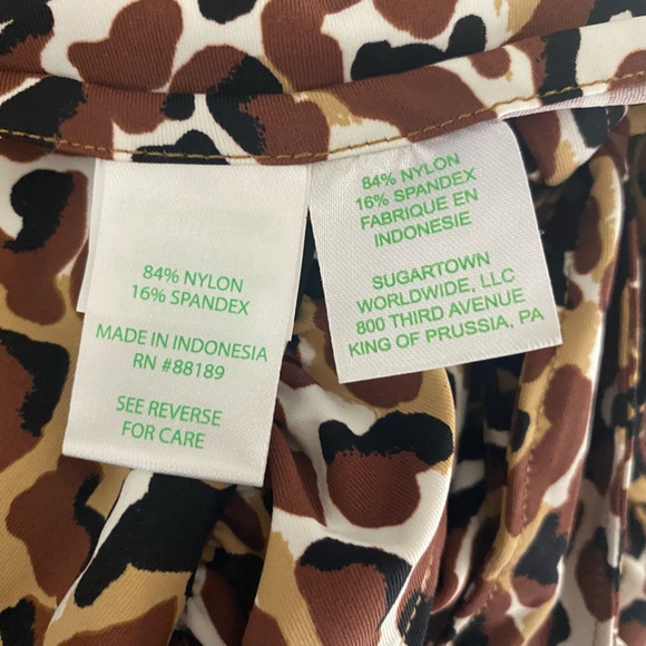 Lilly Pulitzer Leopard Bandeau High Waist Skirt Bikini Set Black Brown S/M 8 - Picture 11 of 16